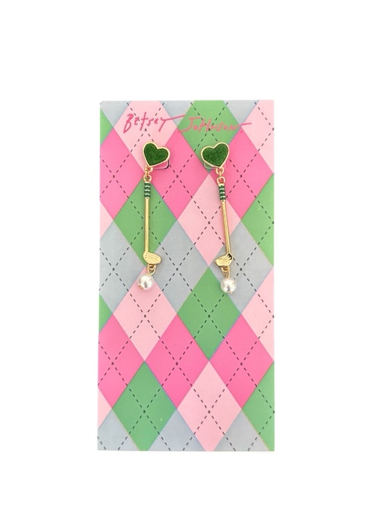 Betsey Johnson Jewelry - NWT Betsey Johnson Golf Club Earrings